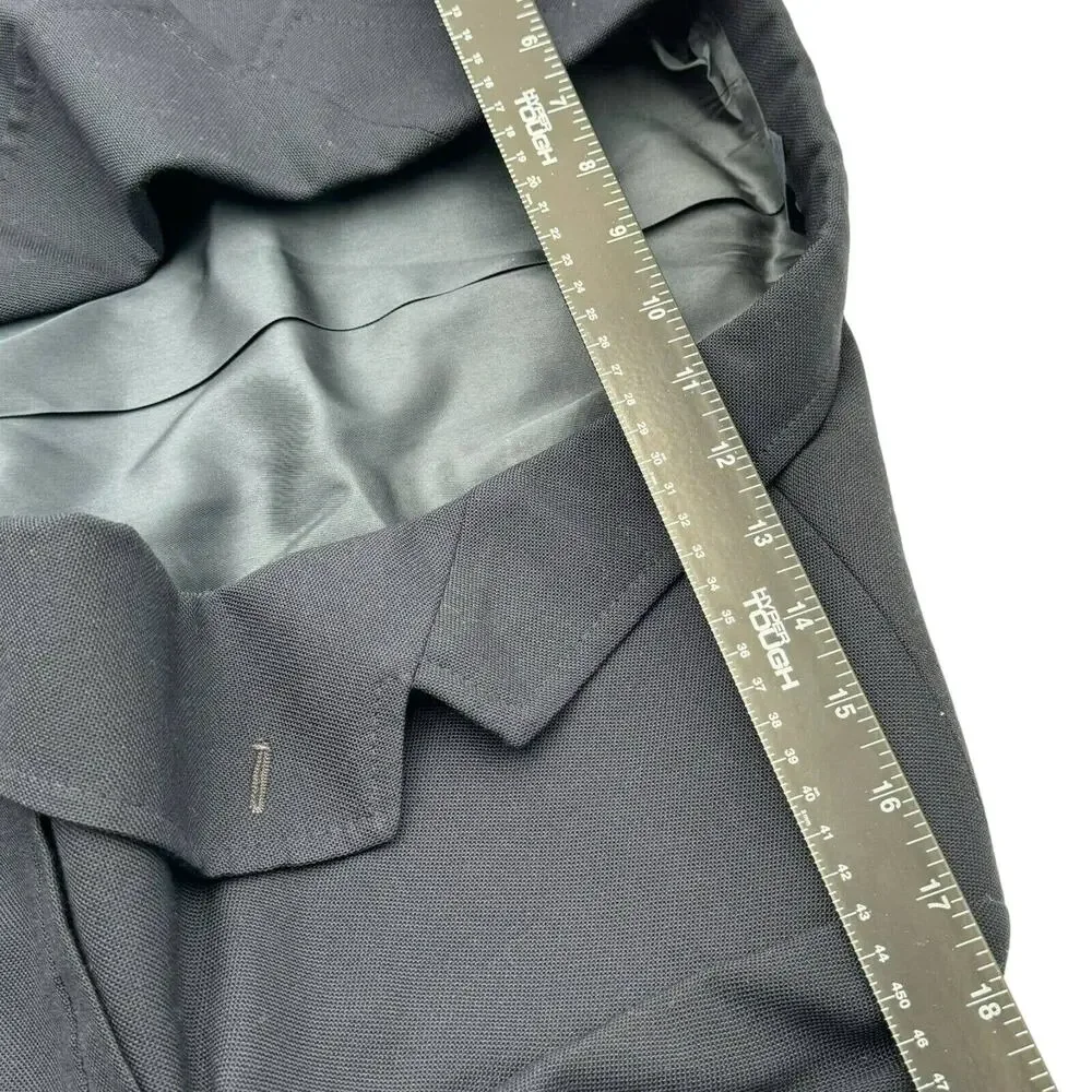 Vintage Arnie 42 XL‎ Wool Sport Coat Jacket Black Blazer Gold Umbrella Buttons